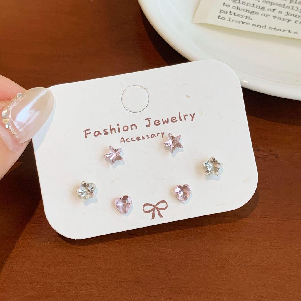 Flashing Millennium Eight-Sided Zircon Rose Ear Studs for Women - Personalized Multi-Faceted Exquisite Design