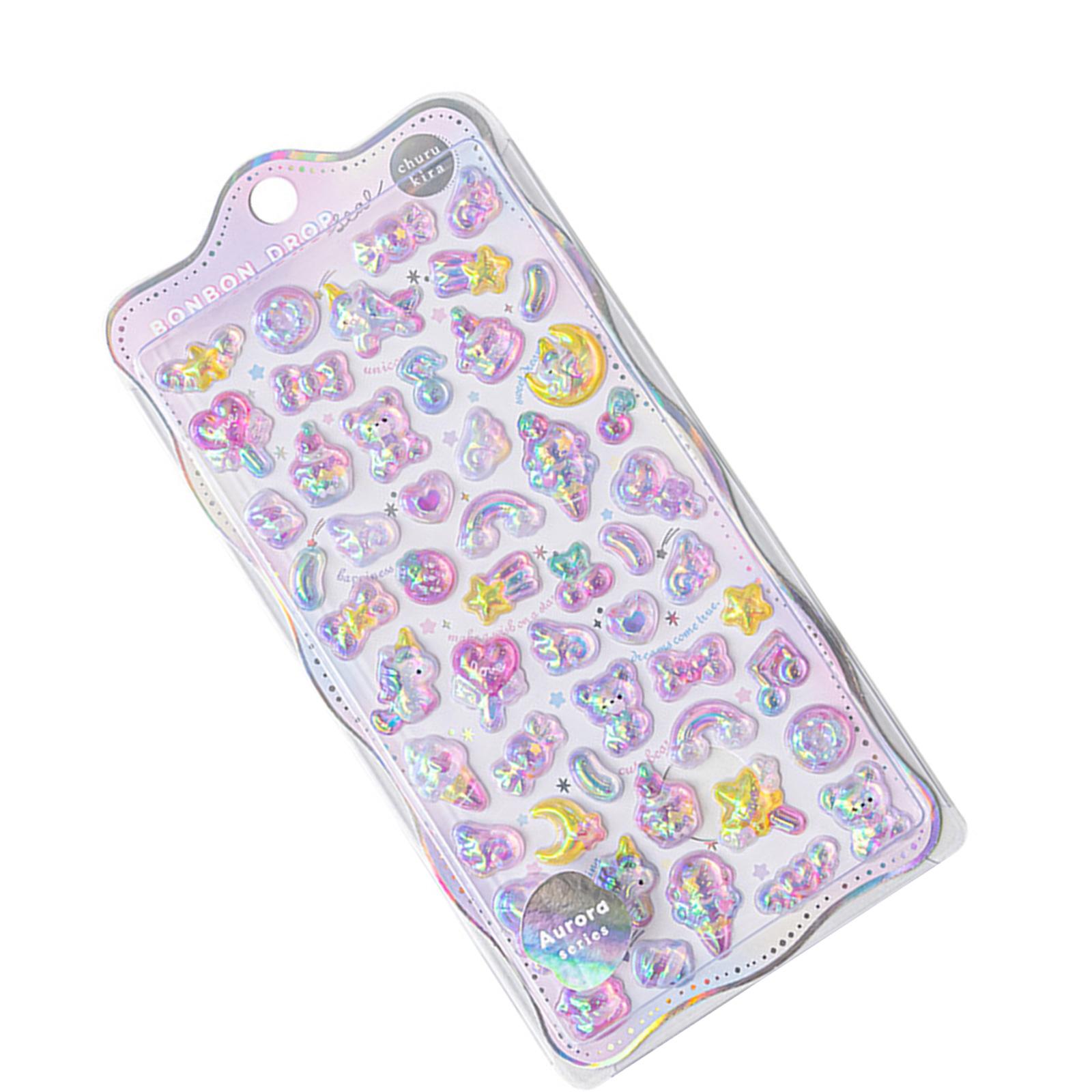 

3D Рельефная Наклейка Скрапбукинг Креативная Капля Леденца DIY Дневник Канцелярские Наклейки Украшения Милый Эстетичный Набор Наклеек 2