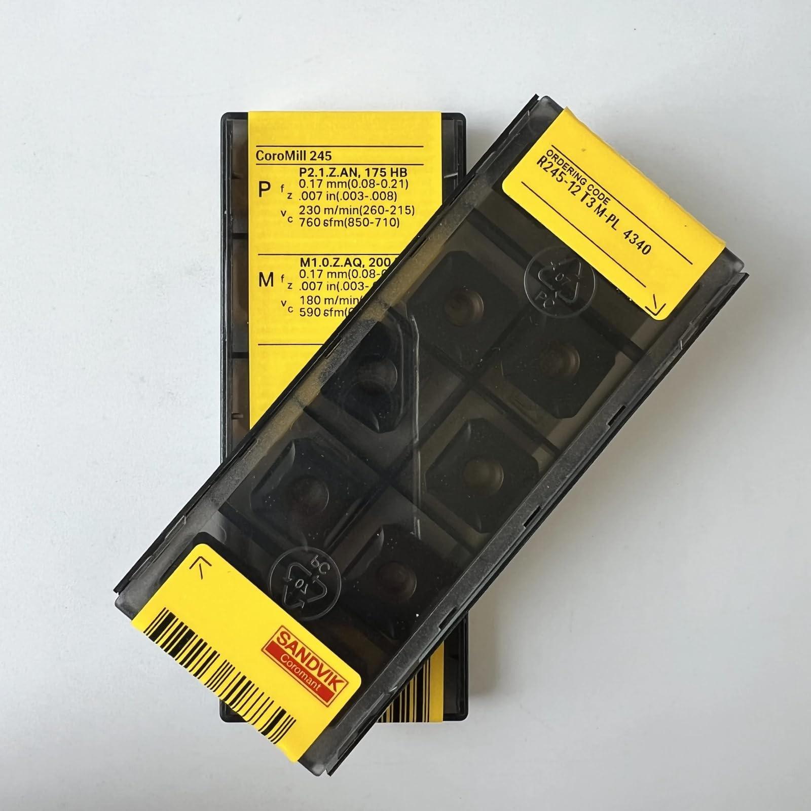 

Original Sandvik / R245-12T3M-PL 4340 /CNC lathe carbide blade tool 10 Pcs