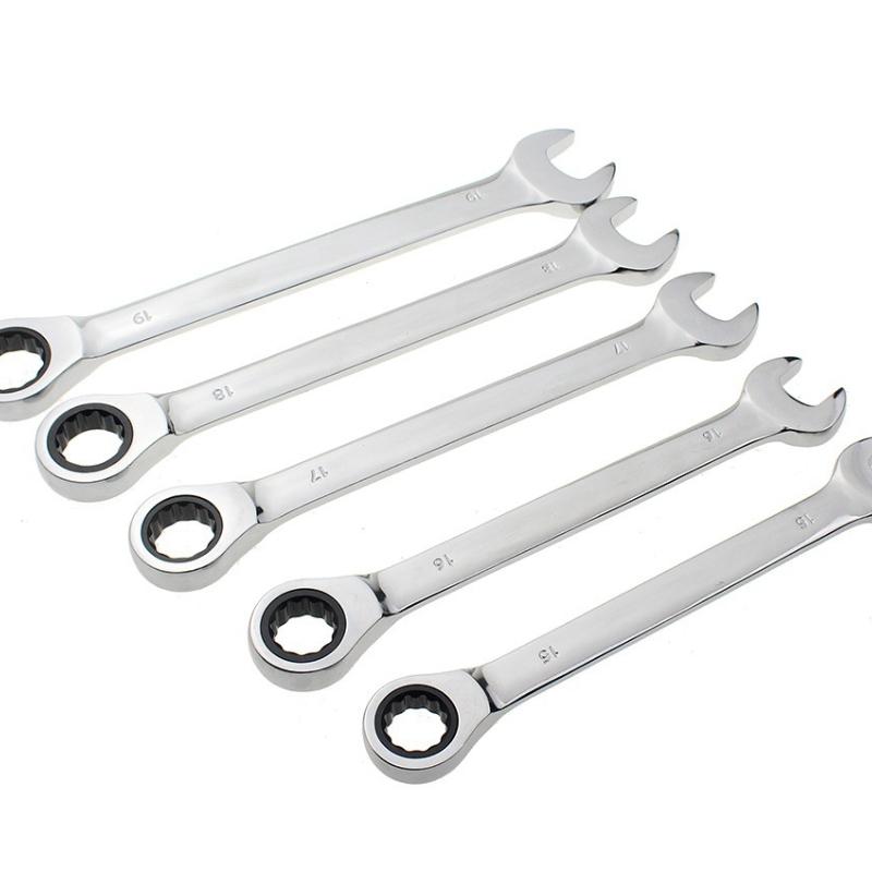 12PCS Set Of Dual-Use Fixed Ratchet Wrench Quick Wrench Set Hardware Tool 72 Teeth 180 Degree Turn