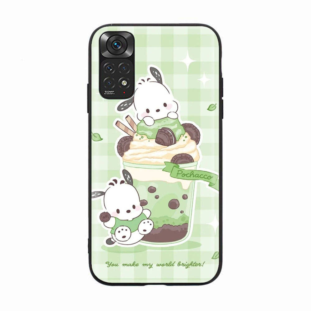 Black Case for Samsung Note 20 Lite S24 Ultra S23 A03 A05 A06 A11 A71 A15 A16 A13 A24 A25 A33 A52 A53 A50 M55 M35 Plus H-31 Pochacco
