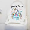 PVC Toilet Sign Sticker Please Flush Bathroom Decals Sea Animal Toilet Sticker  Bathroom