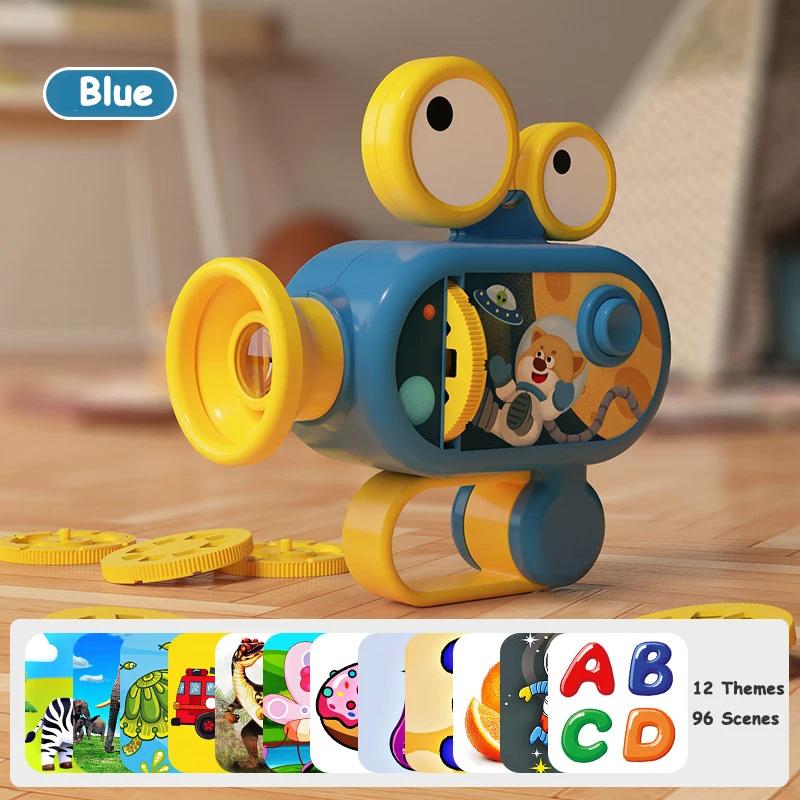 Baby Early Education Puzzle Projector Torch Toys Kids Handheld Projection Flashlight, Children's Luminous Toys,80Patterns,