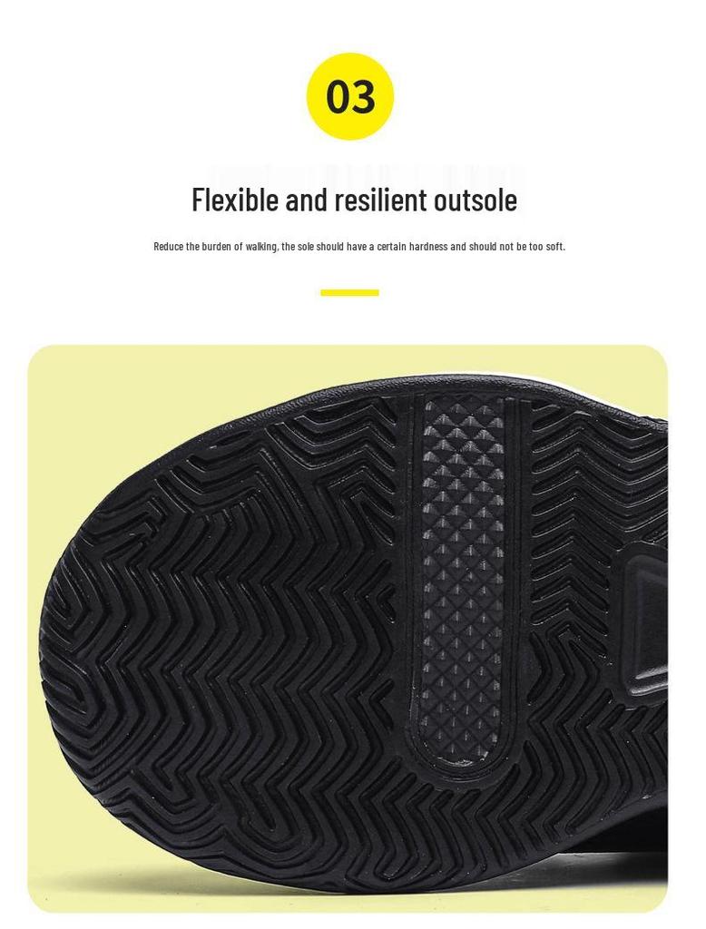 2025 Boys' Autumn Sports Shoes: Non-slip, Wear-resistant Rotary Buckle Running and Basketball Shoes
