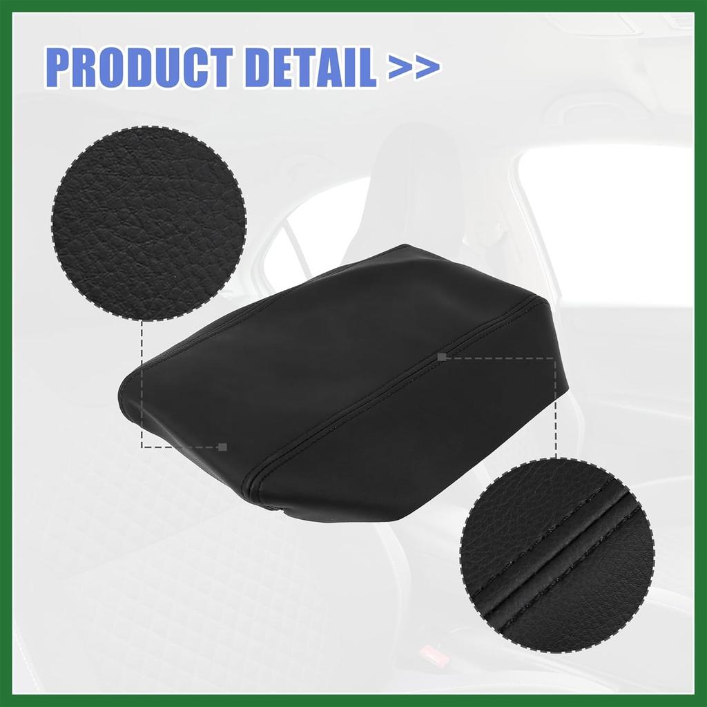 Motoforti Car Center Console Lid Armrest Seat Box Cover Protector Replacement Microfiber Leather for Toyota Prius 2004-2009 Black Long-Lasting