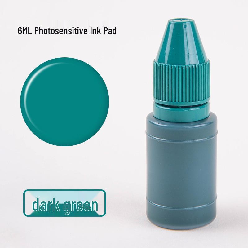 10ML Multi-Color Photosensitive Ink Pad with Colored Cap - Highly Rated Stamp Ink Consumable