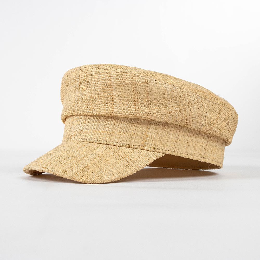 

202303-2508363 chic designer summer raffia grass solid tough light breathable sport baseball hat men women leisure visors cap head size 57cm