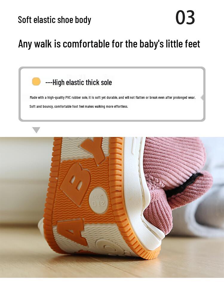 Sapatos de Algodão Antiderrapantes com Sola de Tendão de Vaca para Meninos no Inverno, Sola Espessa, Velcro, Pantufas Quentes para Interior/Exterior para Mulheres