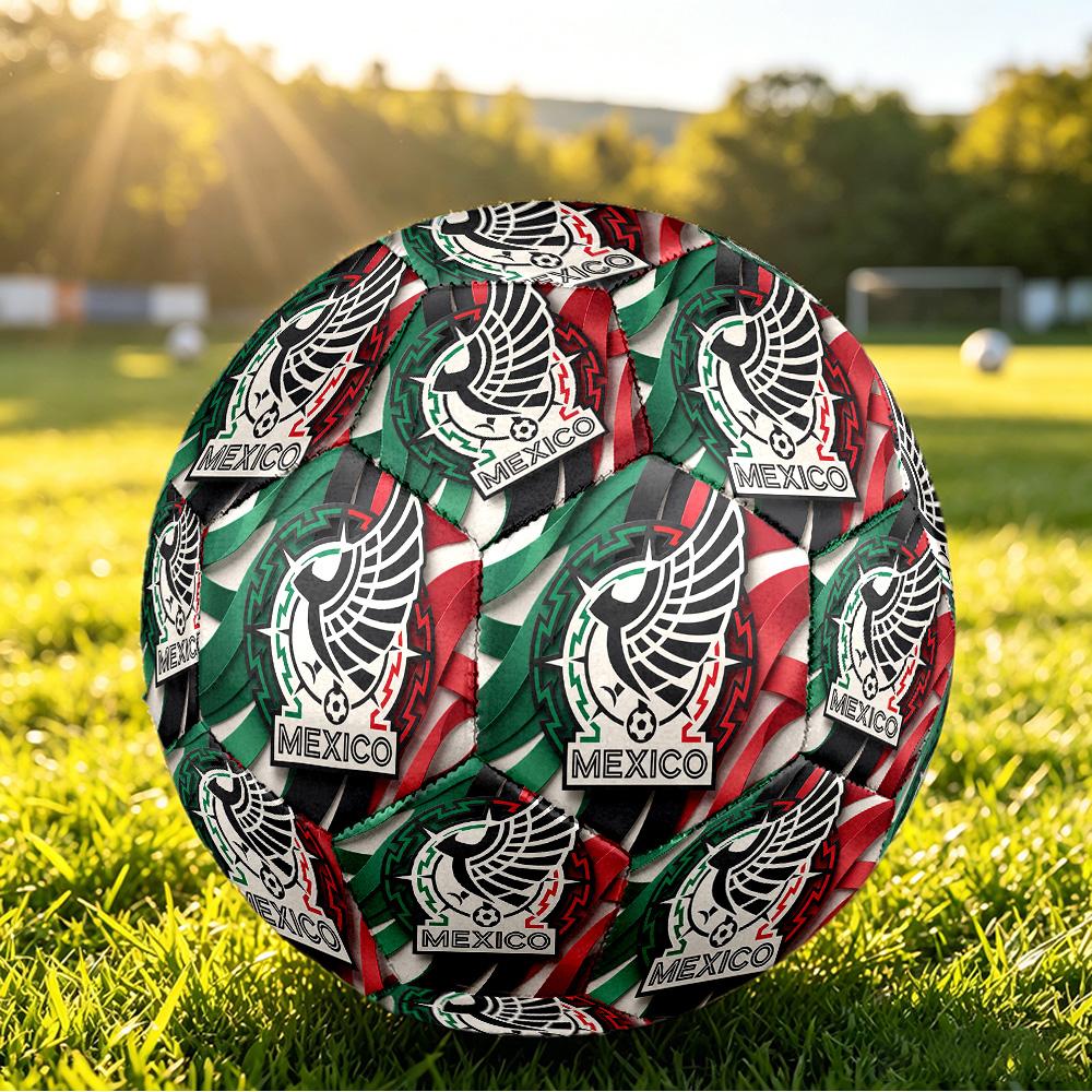 Mexico footbal Printed Size 5 Soccer Ball Wear Resistant Standard Adult Training Football Fan Gift for Indoor Outdoor Match Sports