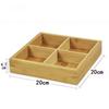 Wooden Four-Compartment Square Serving Tray