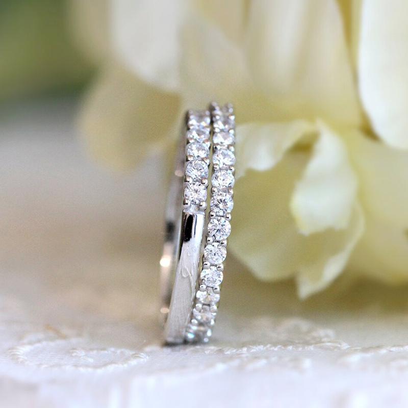 Huitan Fashion Contracted Design s Set Rings with Cubic Zirconia Brilliant Bride Wedding Accessories New Trendy Women Jewelry
