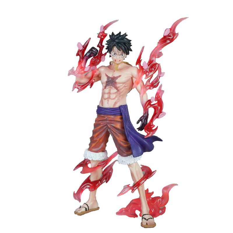 

One Piece Luffy Figure Pvc Collectible Anime Model With Black Base For Fans And Collectors