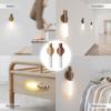 LED USB Magnetic Wood Trådløst Nattlys Korridorer Verandalys PIR Bevegelsessensor Vegglys Skaplampe