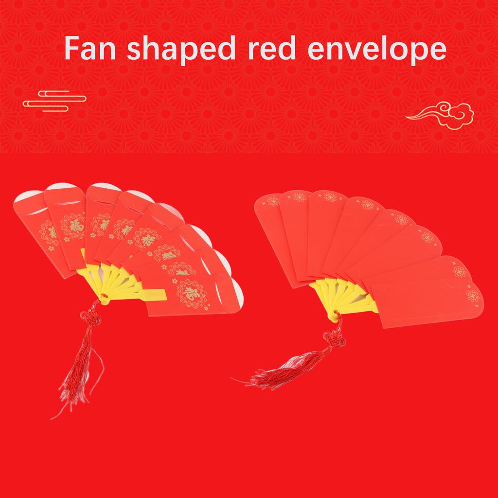 2023 Jahr des Hasen Frühlingsfest Kreativer Fächerförmiger Faltbarer Roter Umschlag Neujahrsfächer Roter Umschlag