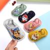 Wangwang Team Baby Slippers Autumn and Winter Children's Cotton Slippers Boys Non-slip Soft Bottom Infant Linen Wool Slippers