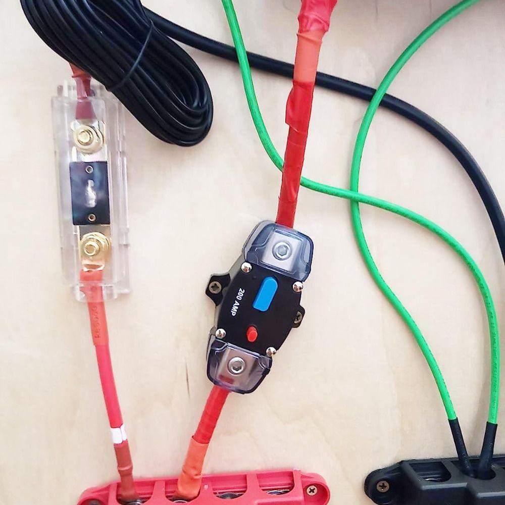 Bakelite Wood Audio Inline Fuse Block Holders Zinc Zinc Alloy Material Circuit Breaker  Marine