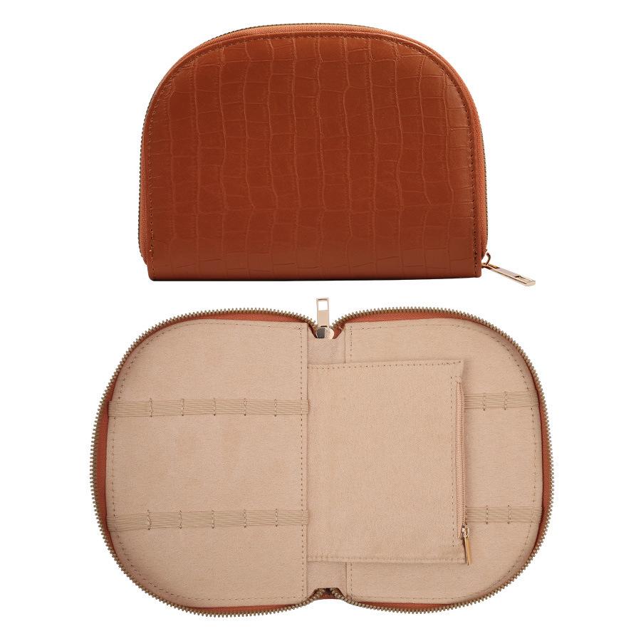 Bolsa Portátil de Cuero para Accesorios para Agujas Circulares Desmontables y Lana