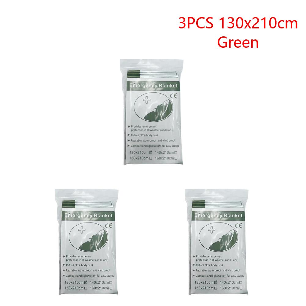 Waterproof Emergency Blanket First Aid Survival Blankets Insulation Lifesaving for Hiking Outdoor for Travel Hunting