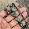 Malachite gemstone necklace electroformed copper necklace unique jewelry adjustable chain necklace handmade copper jewelry anniversary gifts