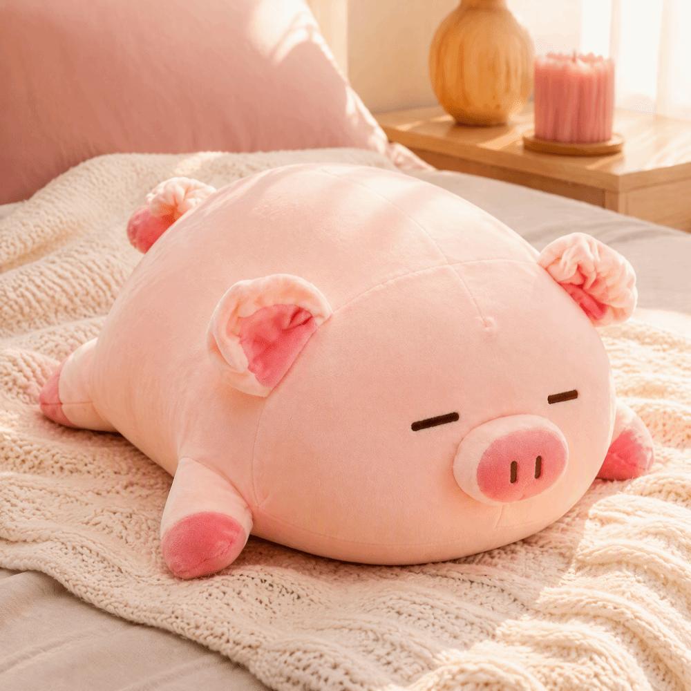 Huggable Plush Pig Toy Lying Design Lying Pig Plush Soft Stuffed Pig Doll For Kids