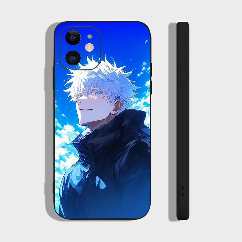 Satoru Gojo Anime Jujutsu Kaisen Phone Case For IPhone 17 Air 16 15 14 13 Pro Max 11 12 Black Silicone Cover