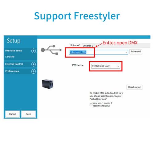 DSD TECH SH-RS09B USB-DMX Cable for Freestyler QLC and Pi Open Lighting (1.8M)