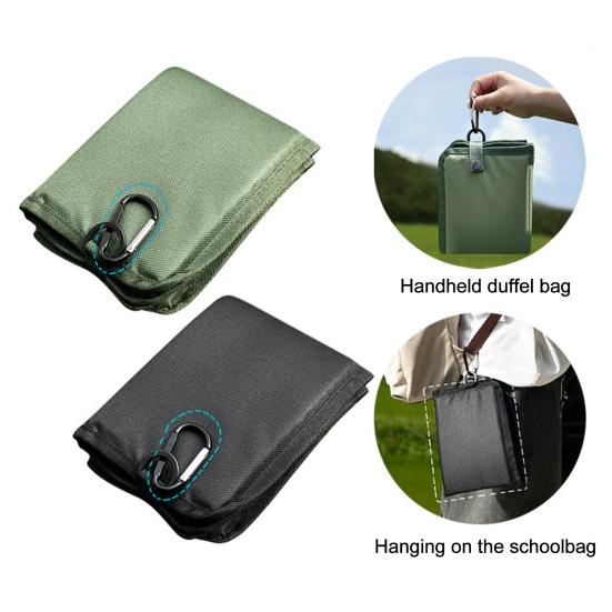 Folding Sitting Pad Waterproof Oxford Cloth Sit Pad Portable Foldable Camping Seat Cushion with Carabiner for Backpacking Hiking Picnics Outdoor Use