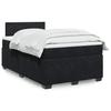 VidaXL Sommier à lattes de lit avec matelas Noir 120x200 cm Velours, lit, lit à plate-forme, lit à panneaux, meuble de 3288578