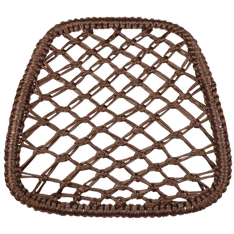Adjustable Steel Pipe Lumbar Support Cushion - Handwoven Backrest for Car, Office, or Home Use