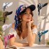 Soft Outdoor Sun Hat Breathable Baseball Cap Women Printed Satin Headscarf Hat  For Men Women