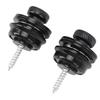 2Pcs Guitar Strap Locks Security Buttons Heavy Duty Metal Flat Round Head Non Slip Fall Resistant Tool Black