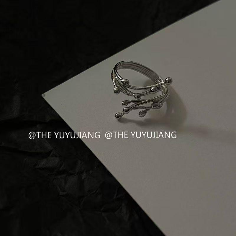Elegant Sparkle Gem Inlaid Adjustable Irregular Ring