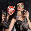 Creative Christmas Decorative Paper Glasses Gingerbread Man Santa Claus Reindeer Eyewear New Year Party Photoshoot Props