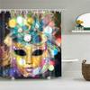 Abstract African Shower Curtain Prints Fabric Polyester Curtains For Bathroom Waterproof Bath Curtain Hooks Decoration