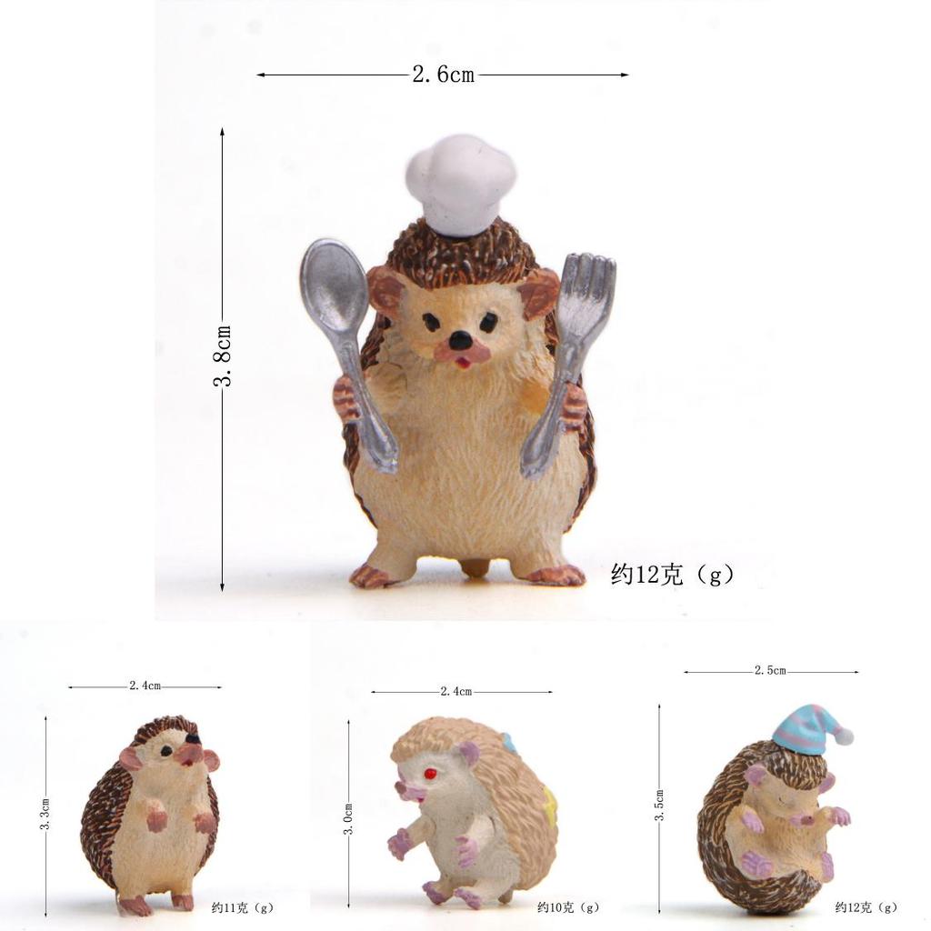 Hedgehog Resin Figurine Miniature Garden Decor For Birthday Gift And Home Office