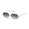 Ruiao Sonnenbrille Herren Marke Designer Mode Randlos Sonnenbrille Shades Diamantschliff Linse Damen Randlose Metallbrille