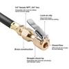 Brass Air Chuck Closed Flow Straight Tire Chuck with Lock-on Clip for Tire Inflator Pressure Gauge