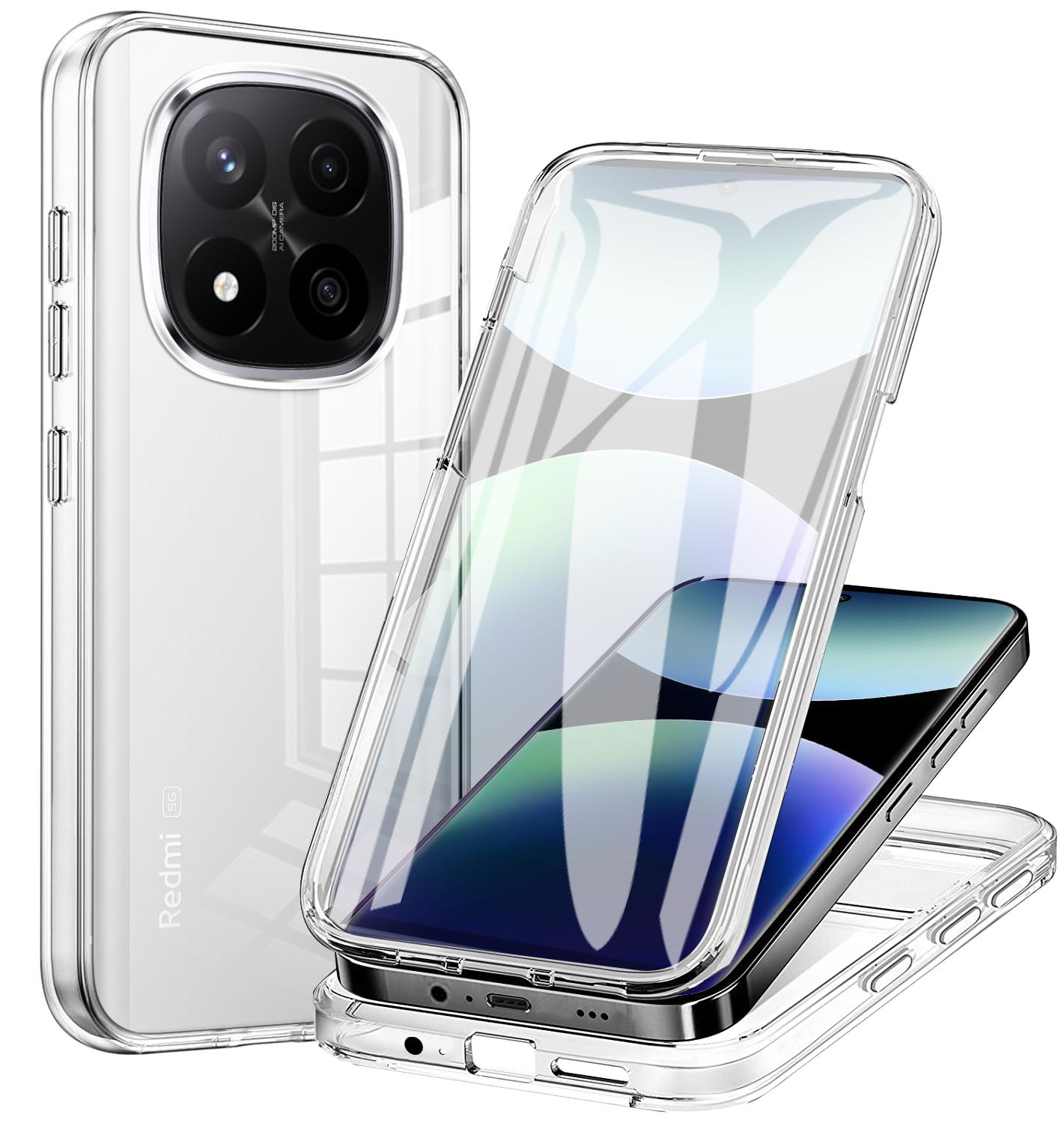 

Прозорий чохол для телефону 360° Full Protection для Xiaomi 15 14 14T 13 13T 12 11 Lite Pro Ultra, Передній + Задній, Жорсткий бампер з ПК Xiaomi Mi 11 Lite