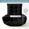 Egg Chair Cushion Replacement Thick & Soft Swing Chair Cushion with Stain Resistant Fabric for Indoor Outdoor Hanging Chairs Black