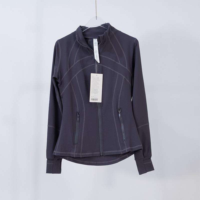 Women's Spring Yoga Sport Jacket - Tight Fit, Casual Jogging, Breathable, Zippered, Stand-Up Collar, Long Sleeve.
