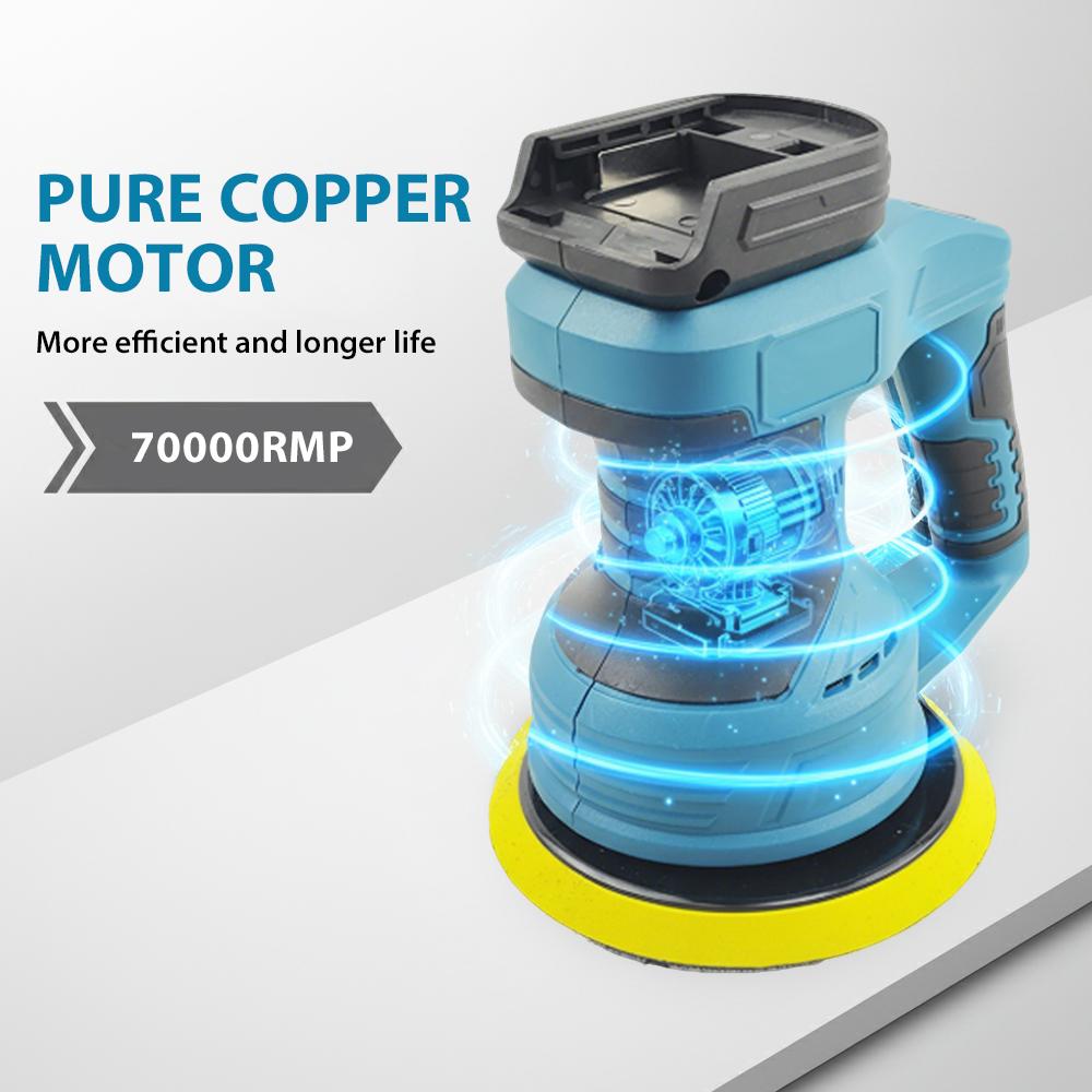 8Gears 150MM Electric Car Polisher Auto Polishing Wax Power Tool Sanding Rust Removal Machine For Makita 18V Battery Pin