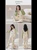 Women's Cartoon Long-Sleeve Pajamas with Chest Pads - Lightweight Home Loungewear for Autumn and Spring