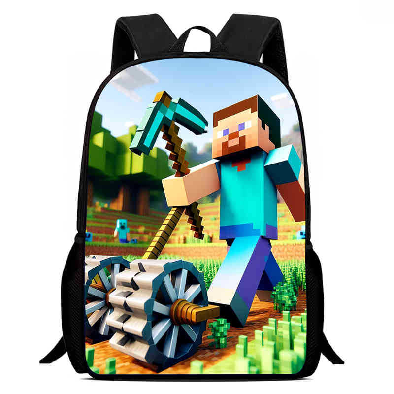 Minecraft Printed Backpack Children'S Elementary School Bag