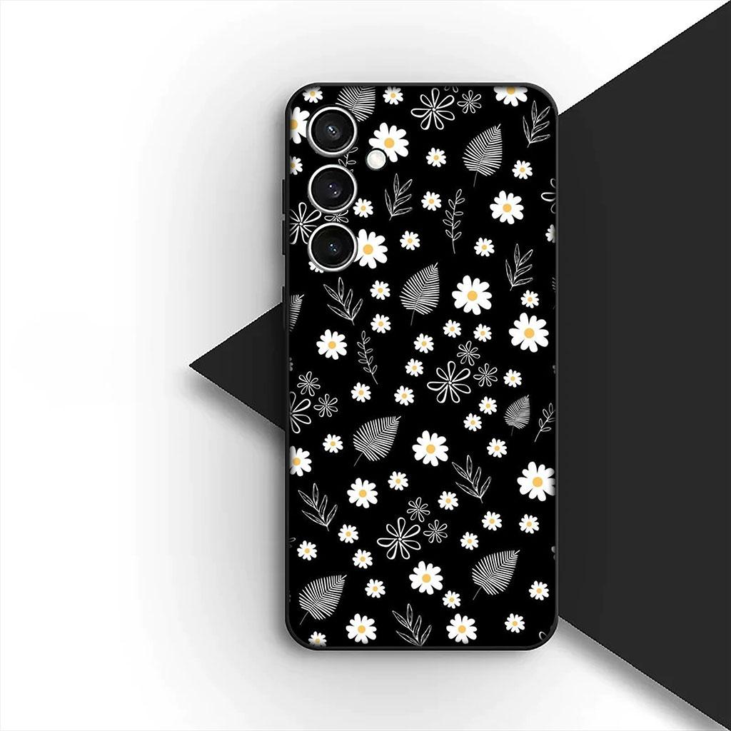 Phone Cover for Samsung Galaxy S25 S24 S23 FE Ultra Plus S7 Edge S25+ S23+ A56 5G Soft Case Sunflower Fresh Little Daisy Flower