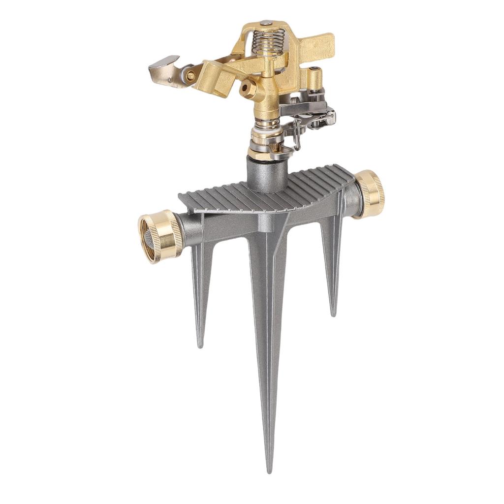 Garden Sprinkler 360 Degree Rotating 49FT Spray Distance Brass Nozzle NH 3 4 In Spike Base Sprinkler for Yard Orchard