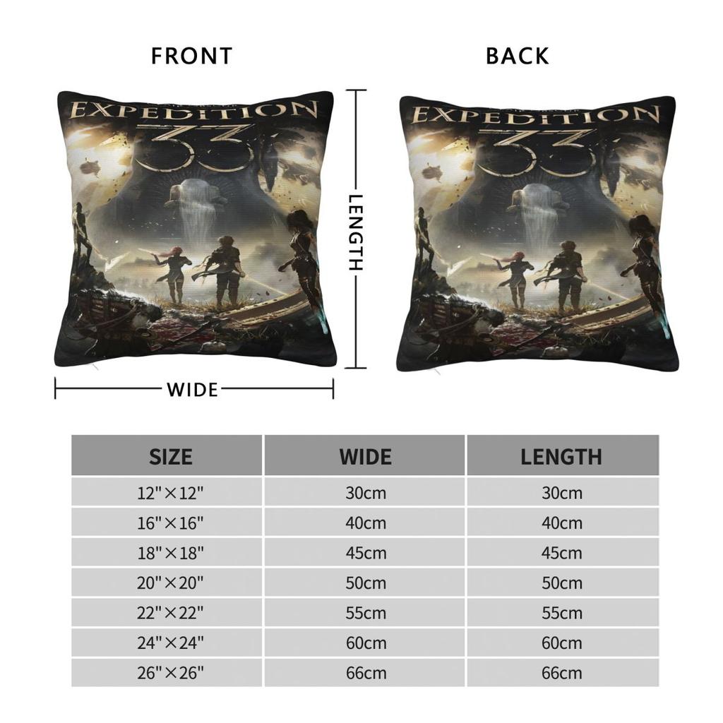 Warm Sofa Expedition 33 Decoration Pillowcases Merch Pillow Covers Zipper Multi Size