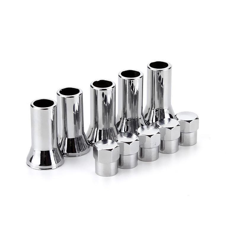 10Pcs TR414 Car Truck Tire Wheel Tyre Valve Stem Hex Caps with Sleeve Covers Left Right Front Rear Auto Accessories