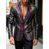 Mens Sequined Blazer Nightclub Party Performance Fashion Casual Suit Jacket