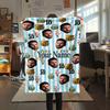 1PC Messi Custom Name Patterned Flannel Blanket Suitable For All Seasons For Home Decor Warmth And Comfort Gifts Holiday Present