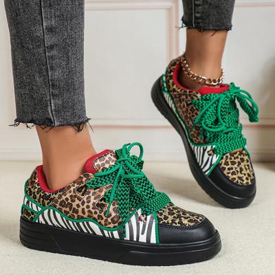 Retro Sneakers Board Shoes Stripe Patchwork Fashion Sneakers Women Platform Shoes Thick Sole Casual Sports Shoes